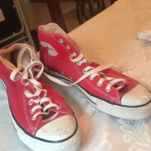 Red Converse All Star high tops